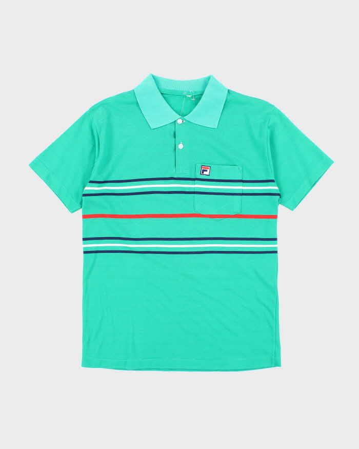 Vintage 80's Fila Striped Polo Shirt - S