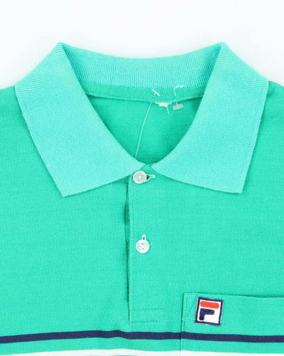 Vintage 80's Fila Striped Polo Shirt - S
