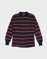 Vintage 90's Wrangler Striped Lightweight Long Sleeve Polo Shirt - S
