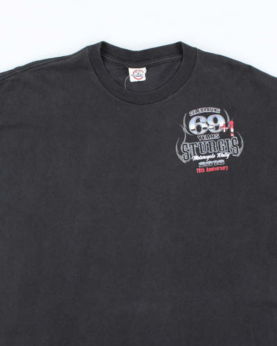 Vintage 2000's Sturgis 70th Anniversary Graphic Biker T-Shirt - XL