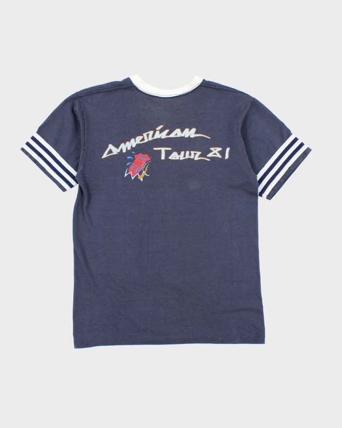 Vintage 80's Rolling Stones American Tour V-Neck T-Shirt - M