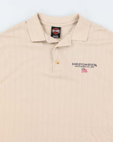 Vintage Y2K Harley Davidson Embroidered Oversized Polo Shirt - L