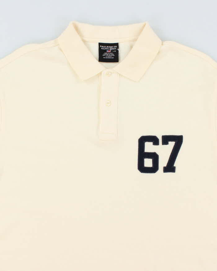 Vintage 90's Polo Jeans Embroidered Oversized Polo Shirt - L
