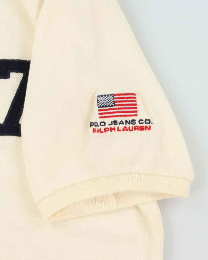 Vintage 90's Polo Jeans Embroidered Oversized Polo Shirt - L