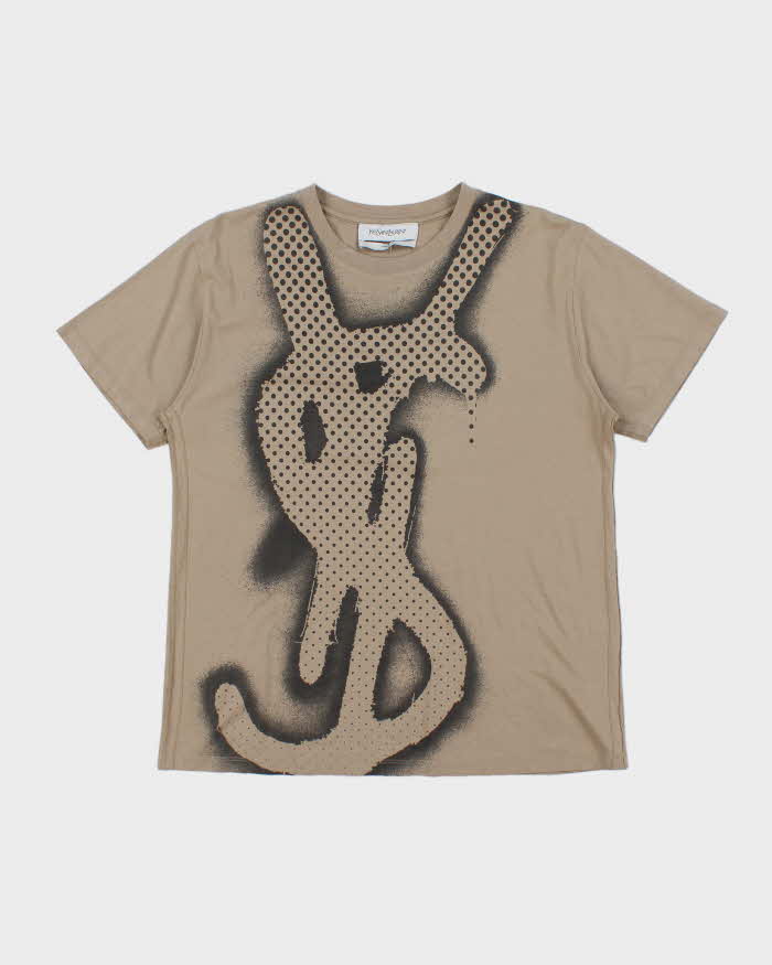Vintage 90's Yves Saint Laurent Graffiti Graphic T-Shirt - M