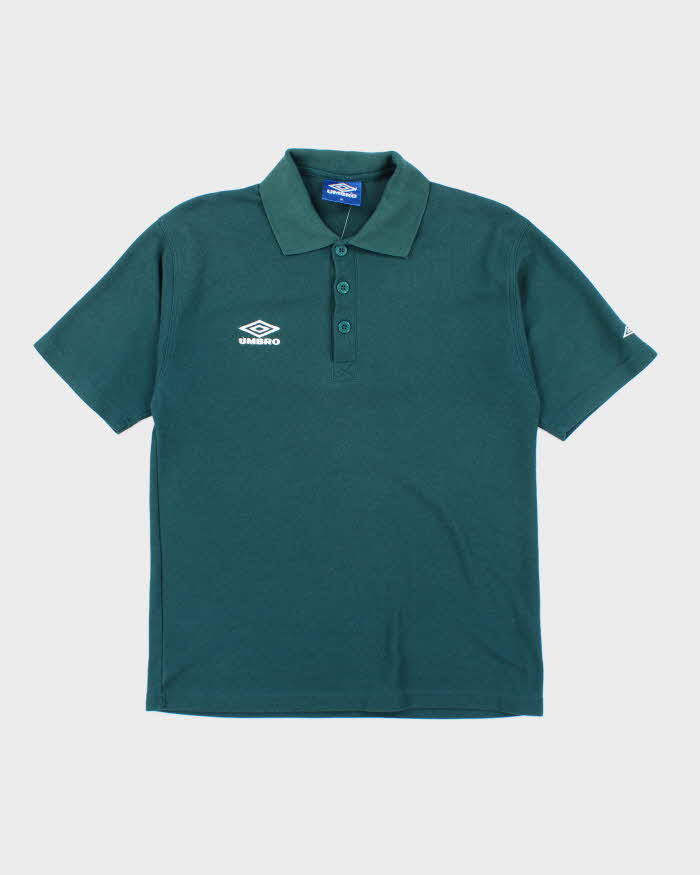 Vintage 90's Umbro Embroidered Polo Shirt - M