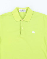 Vintage 90's Burberry Small Embroidered Logo Polo Shirt - S