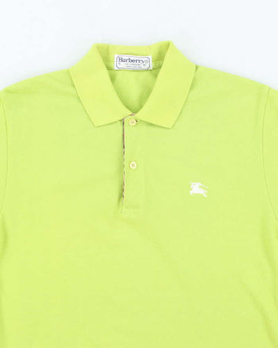 Vintage 90's Burberry Small Embroidered Logo Polo Shirt - S