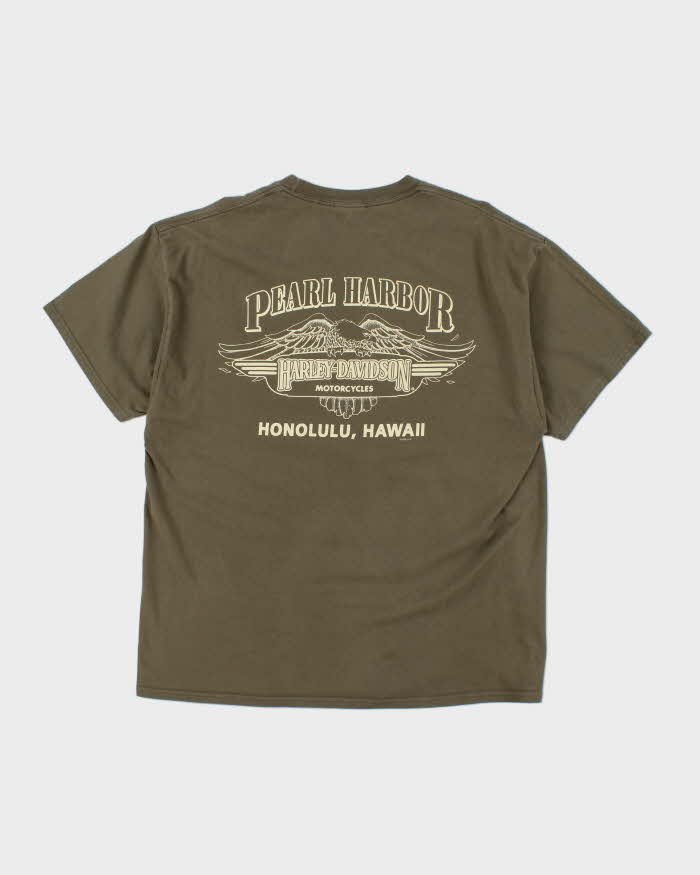 Vintage Harley Davidson War Graphic Biker T-Shirt - XL
