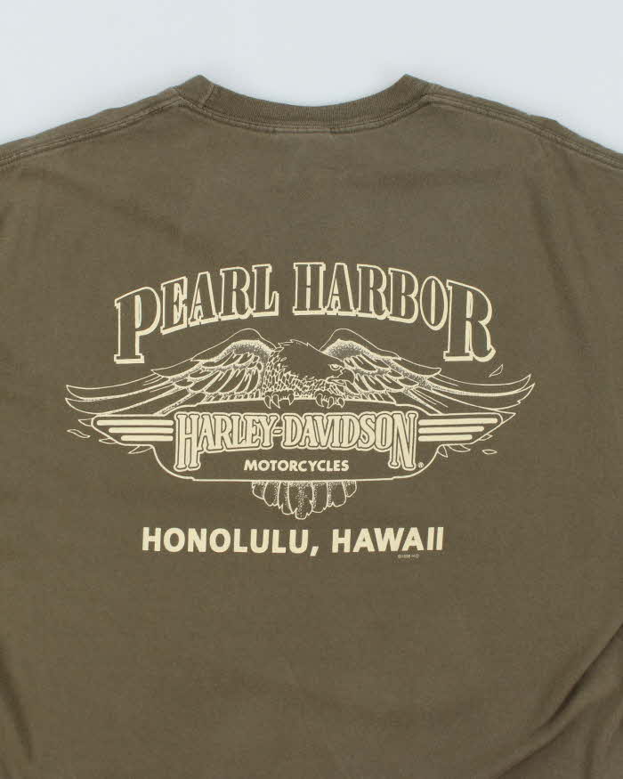Vintage Harley Davidson War Graphic Biker T-Shirt - XL