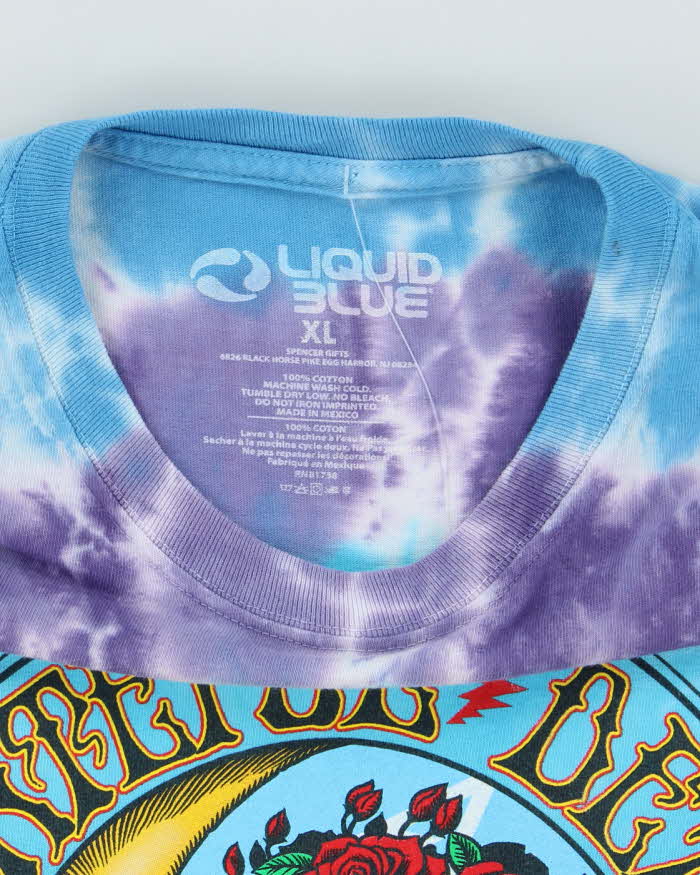 Vintage 2000's Liquid Blue Grateful Dead Skeleton Graphic T-Shirt - XL