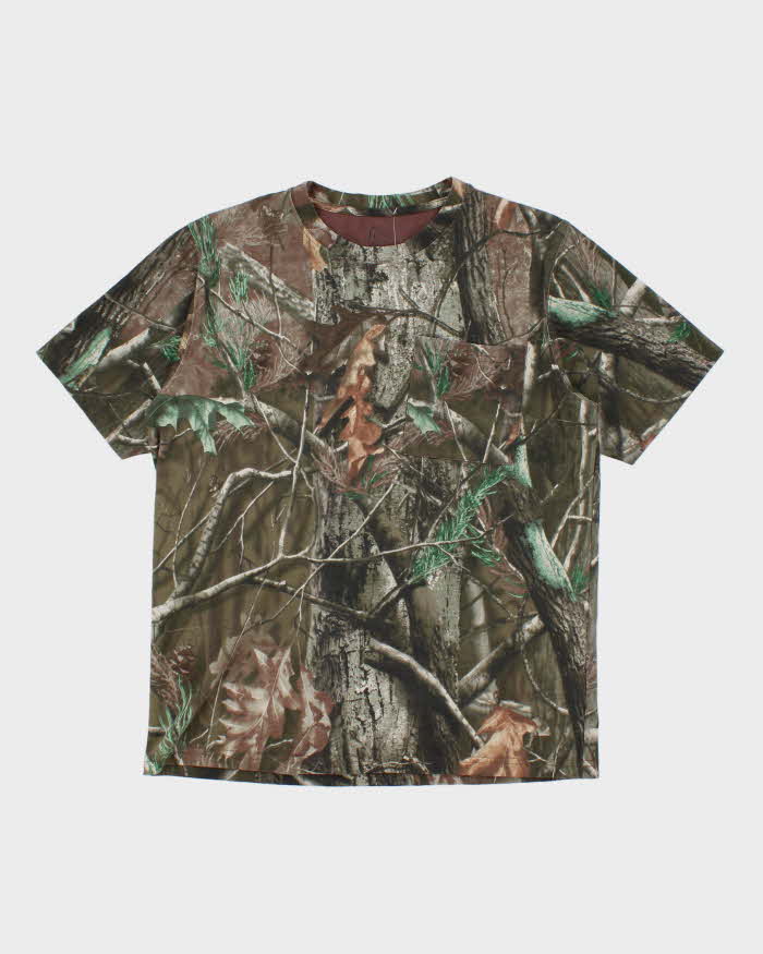 Vintage 2000's Camouflage Pocket T-Shirt - M