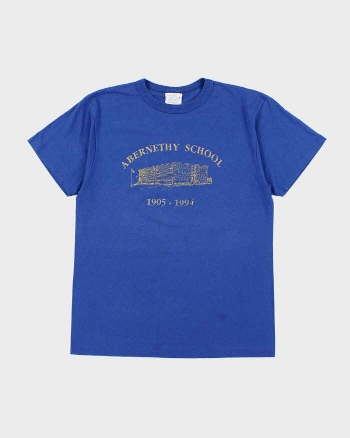 Vintage 80's Abernethy School Single Stitch T-Shirt - L