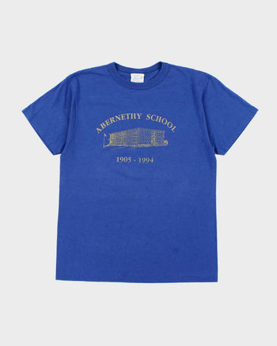 Vintage 80's Abernethy School Single Stitch T-Shirt - L