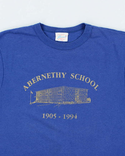 Vintage 80's Abernethy School Single Stitch T-Shirt - L
