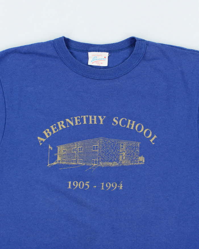 Vintage 80's Abernethy School Single Stitch T-Shirt - L