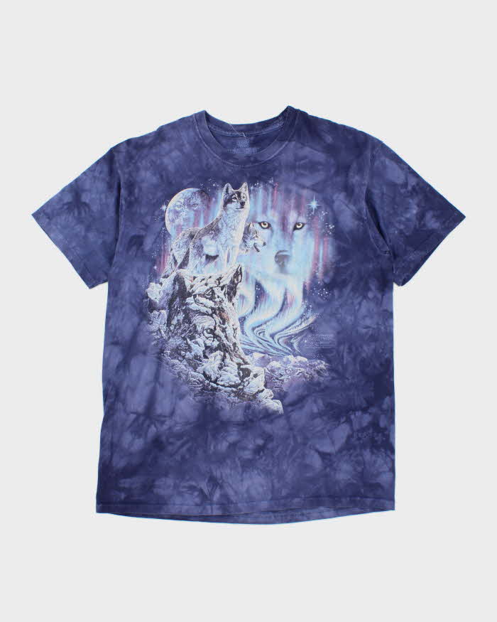 Vintage 2000's The Mountain Tie-Dye Wolf Graphic T-Shirt - L