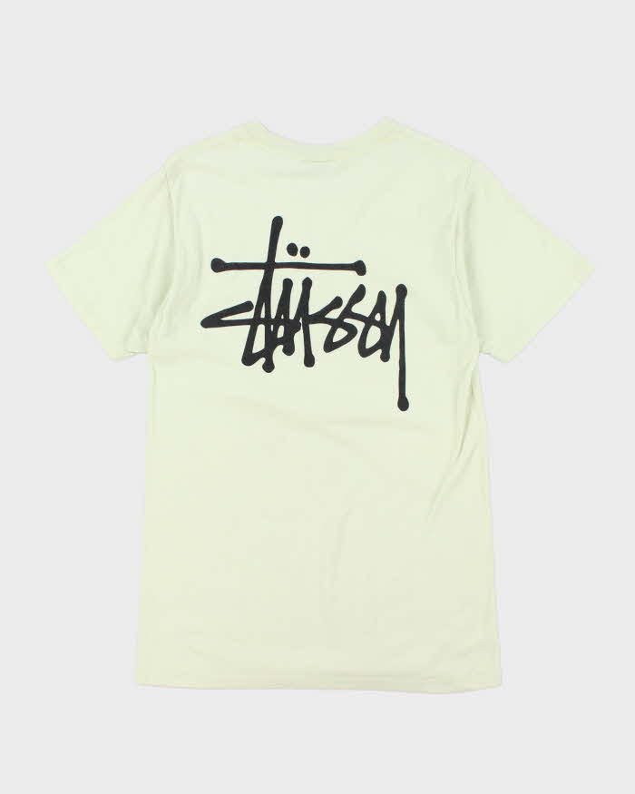 Stussy Classic Script Logo Graphic T-Shirt - S