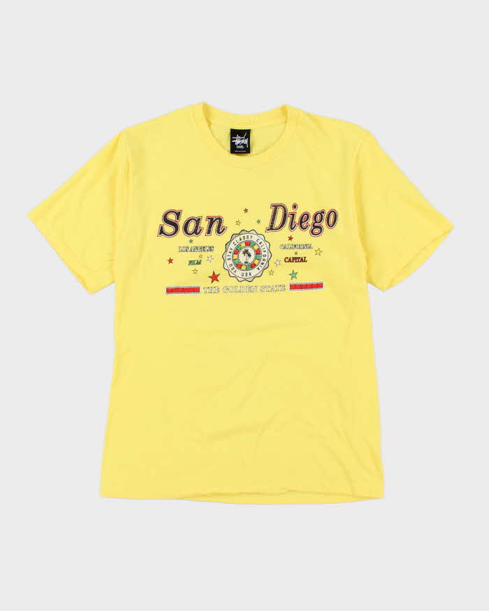 Vintage 2000's Stussy San Diego Golden State Graphic T-Shirt - S