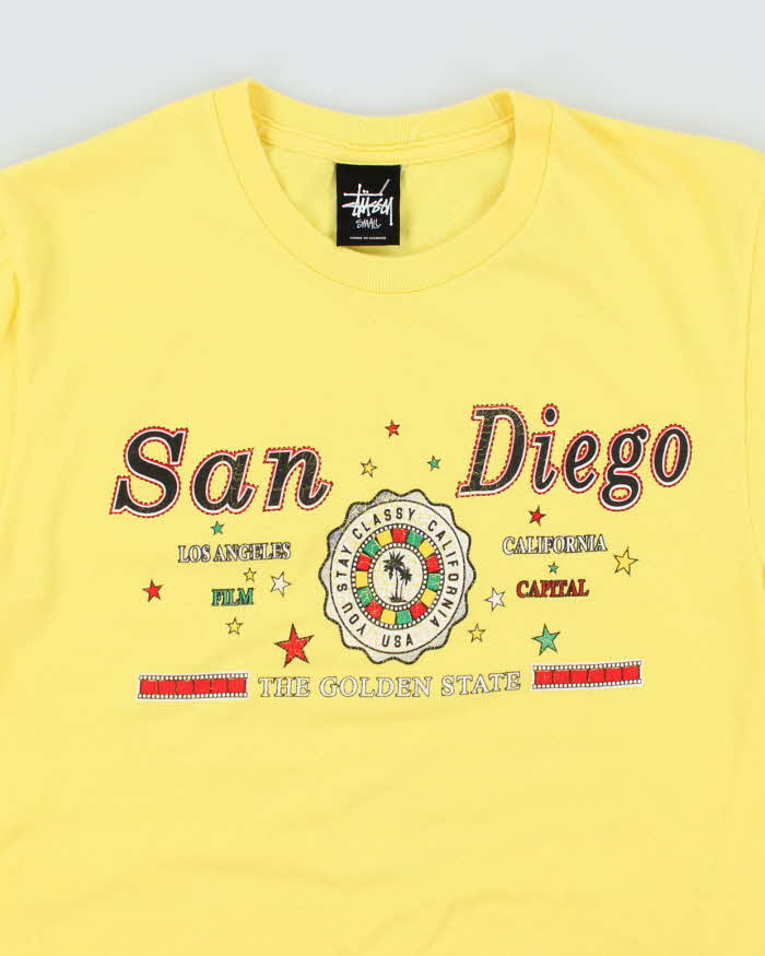 Vintage 2000's Stussy San Diego Golden State Graphic T-Shirt - S
