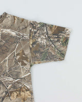 Vintage Y2K Real Tree Camouflage Plain T-Shirt - M