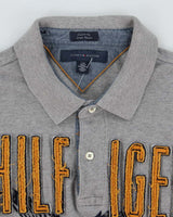 Vintage Y2K Tommy Hilfiger Front Patched Graphic Polo Shirt - L