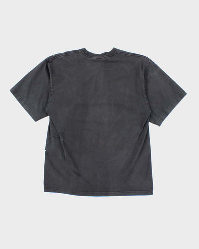 Vintage Y2K Pirate Skull Distressed Graphic T-Shirt - L