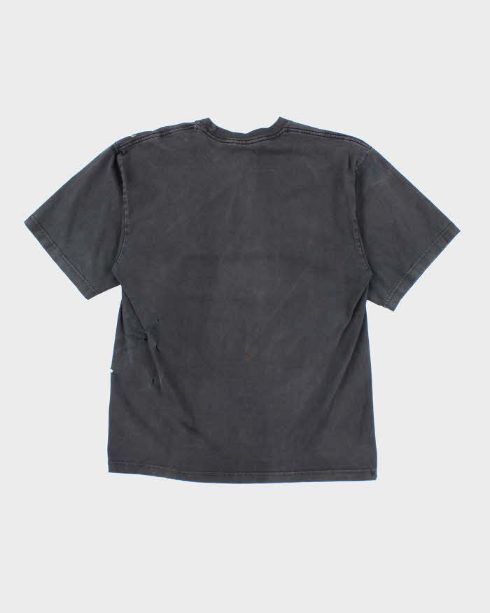 Vintage Y2K Pirate Skull Distressed Graphic T-Shirt - L