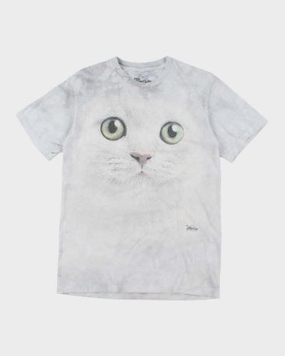 Vintage The Mountain Big Cat Face Graphic T-Shirt - S