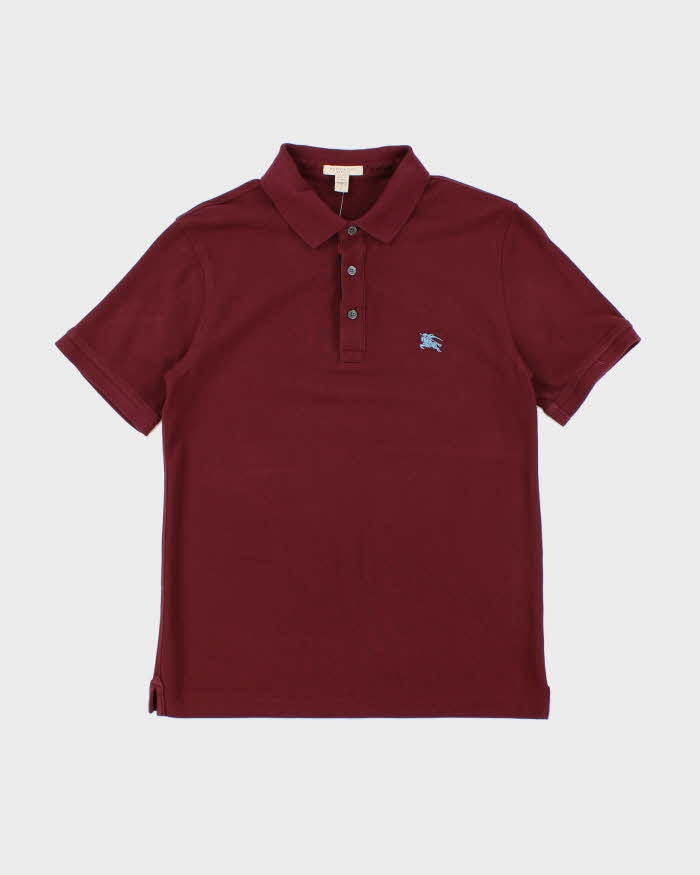 Vintage 2000's Burberry Small Embroidered Logo Polo Shirt - S