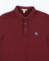Vintage 2000's Burberry Small Embroidered Logo Polo Shirt - S