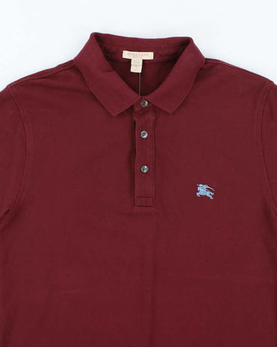 Vintage 2000's Burberry Small Embroidered Logo Polo Shirt - S
