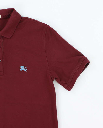 Vintage 2000's Burberry Small Embroidered Logo Polo Shirt - S