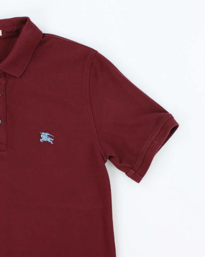 Vintage 2000's Burberry Small Embroidered Logo Polo Shirt - S