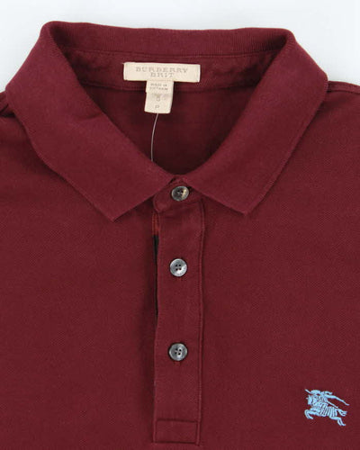 Vintage 2000's Burberry Small Embroidered Logo Polo Shirt - S