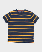 Vintage 90's Paul &amp; Shark Embroidered Striped Pocket T-Shirt - XL