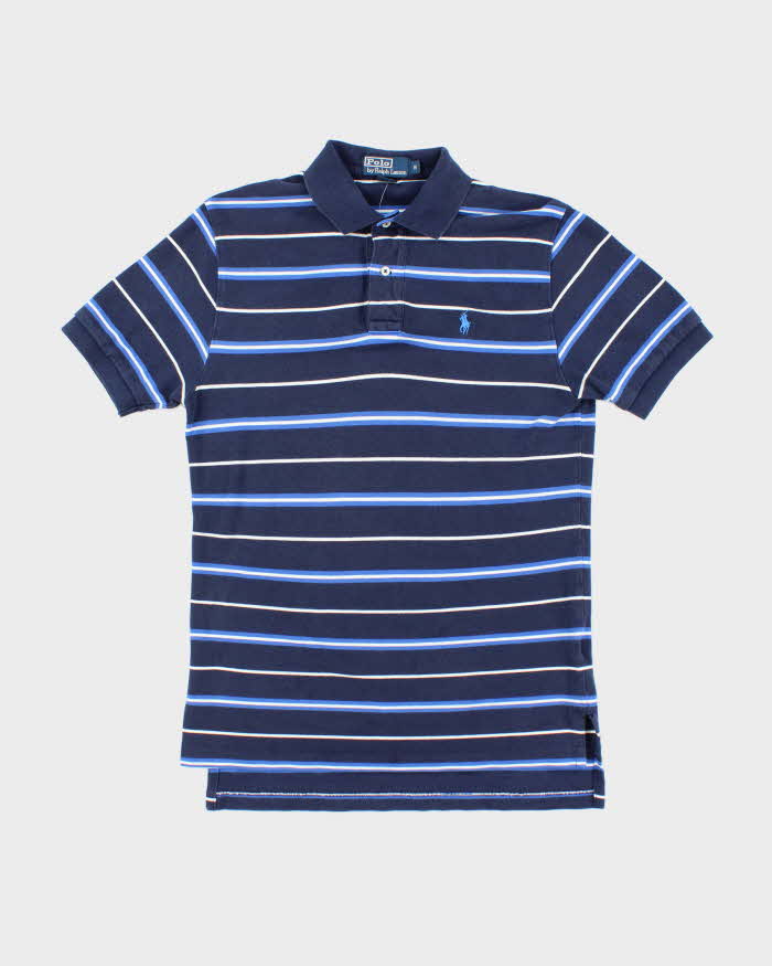 Vintage Ralph Lauren Small Horse Striped Polo Shirt - S