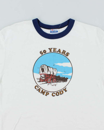 Vintage 80's Camp Cody Graphic Ringer T-Shirt - XL
