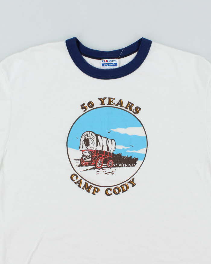Vintage 80's Camp Cody Graphic Ringer T-Shirt - XL