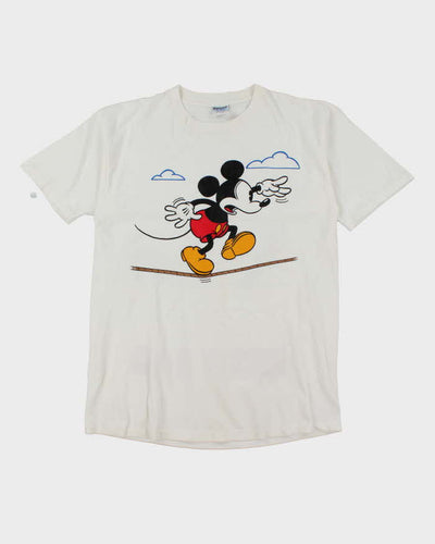 Vintage 90's Disney Mickey Mouse Tight Rope Graphic T-Shirt - XL