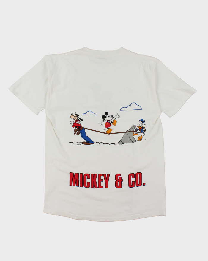 Vintage 90's Disney Mickey Mouse Tight Rope Graphic T-Shirt - XL