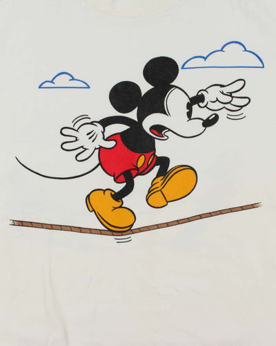 Vintage 90's Disney Mickey Mouse Tight Rope Graphic T-Shirt - XL
