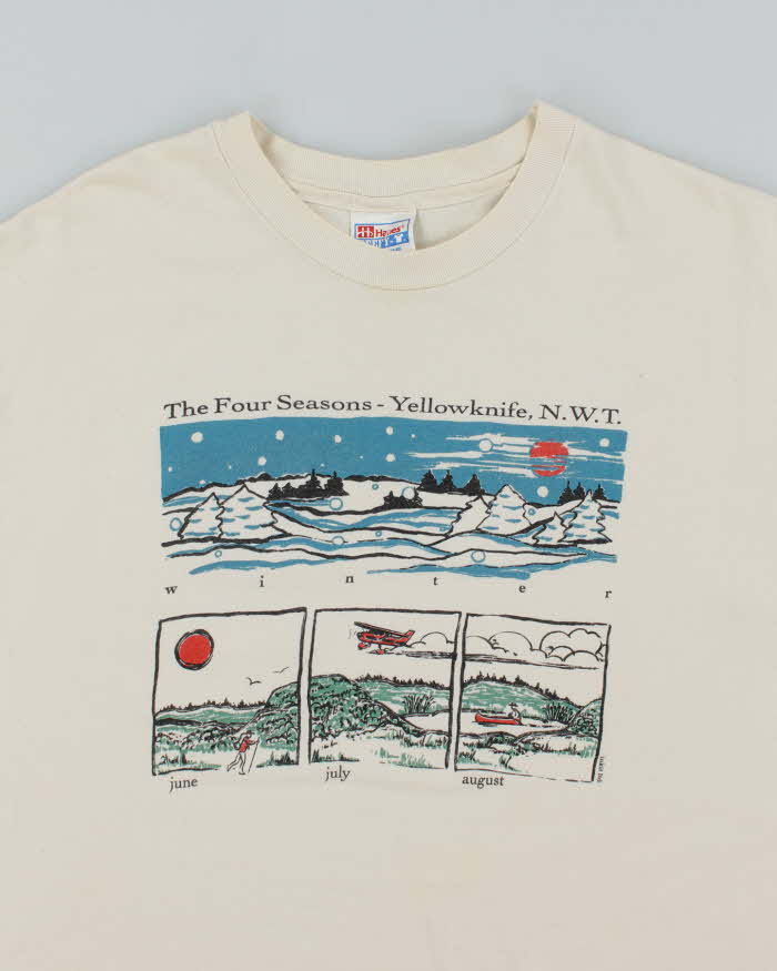 Vintage 90's Yellowknife Four Seasons Graphic T-Shirt - XL