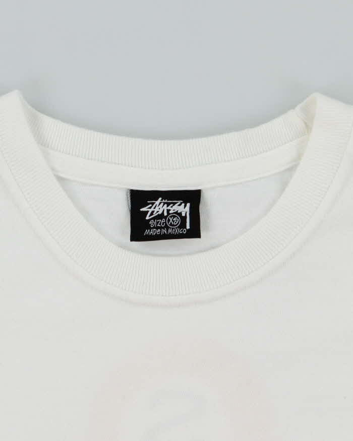 Vintage 2000's Stussy Pool Ball Spell Out Graphic T-Shirt - XS