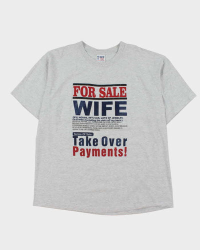 Vintage 90's Comedy Slogan Graphic T-Shirt - XXL