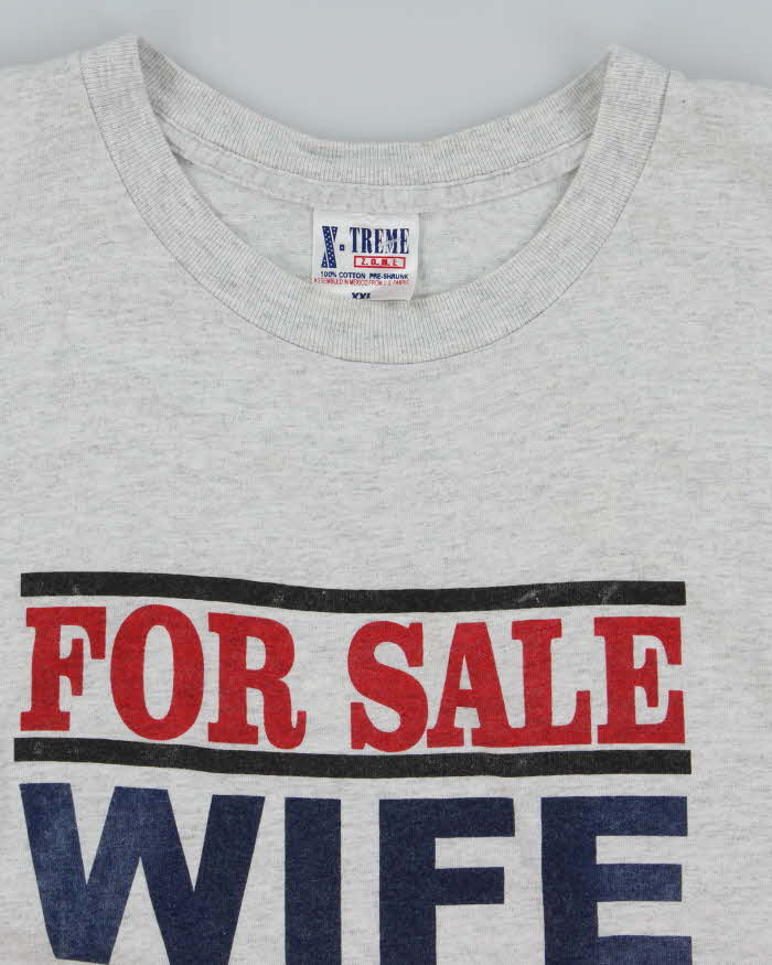 Vintage 90's Comedy Slogan Graphic T-Shirt - XXL