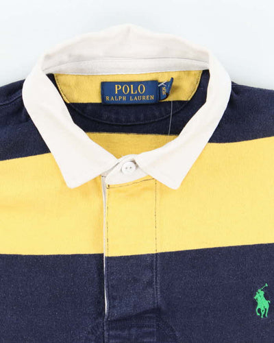 Vintage Y2K Ralph Lauren Faded Striped Rugby Shirt - XL