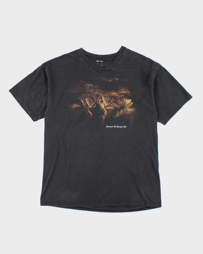Vintage 90's Nature Moose Pack Graphic T-Shirt - XL