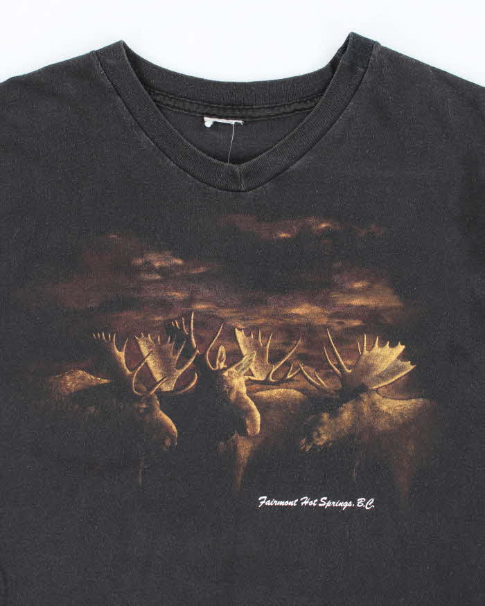 Vintage 90's Nature Moose Pack Graphic T-Shirt - XL