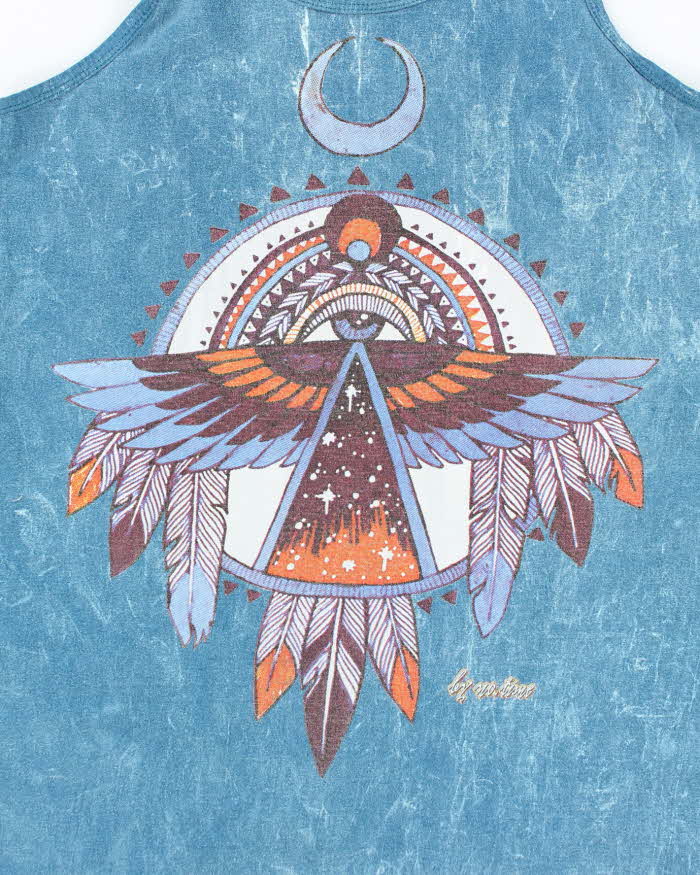 Vintage 90's No Time Native American Graphic Vest - M